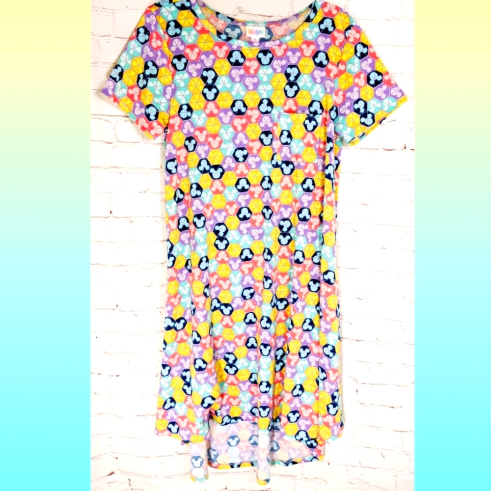 LuLaRoe Disney Geometric Mickey Dress